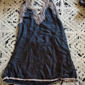 Victoria's Secret Black Chemise with Lace Accents